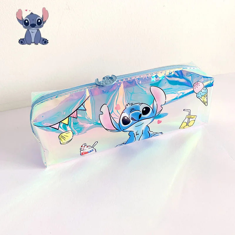 New Anime Stitch Pencil Case Kawaii Kuromi Melody Pen Bag Cartoon Students Storage Bag Stationery Back to School Christmars Gift