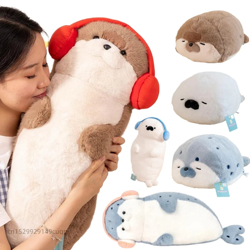 高品質 本物 かわいい 漫画 海の生き物 カワウソ ぬいぐるみ 枕 ヘッドセット ブルーシール カワウソ ぬいぐるみ 誕生日プレゼント