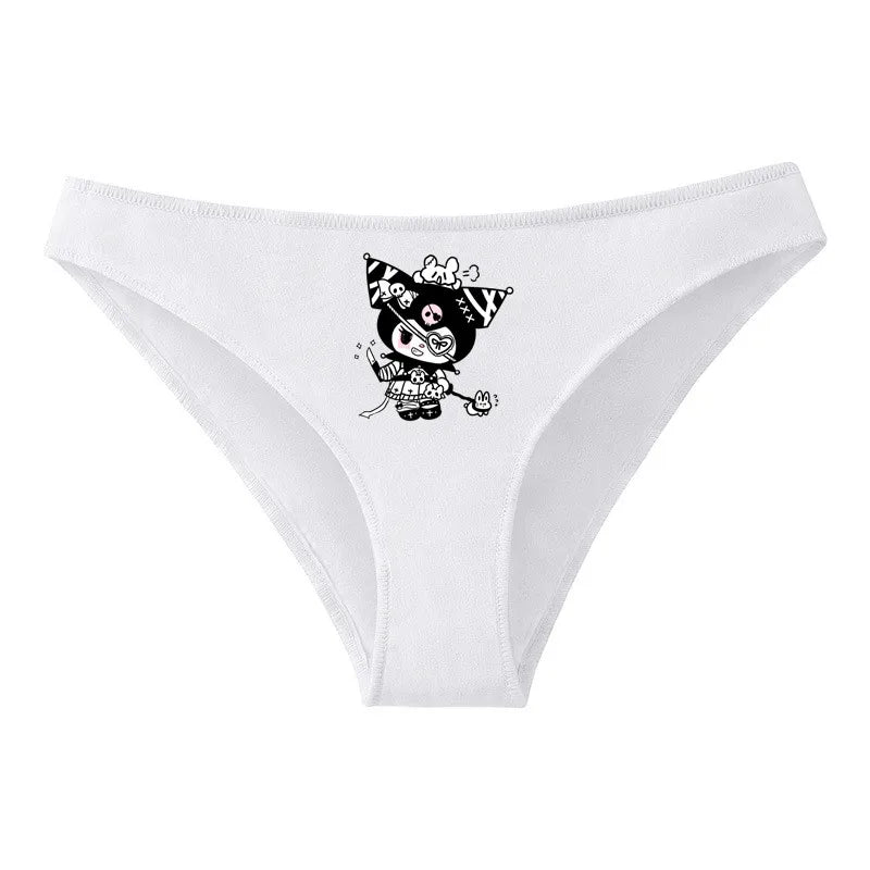 Hello Kitty Pure Cotton Triangle Pants Child Kawaii Pattern Underpants Kuromi Black White Daily Clothes Shorts Birthday Gift