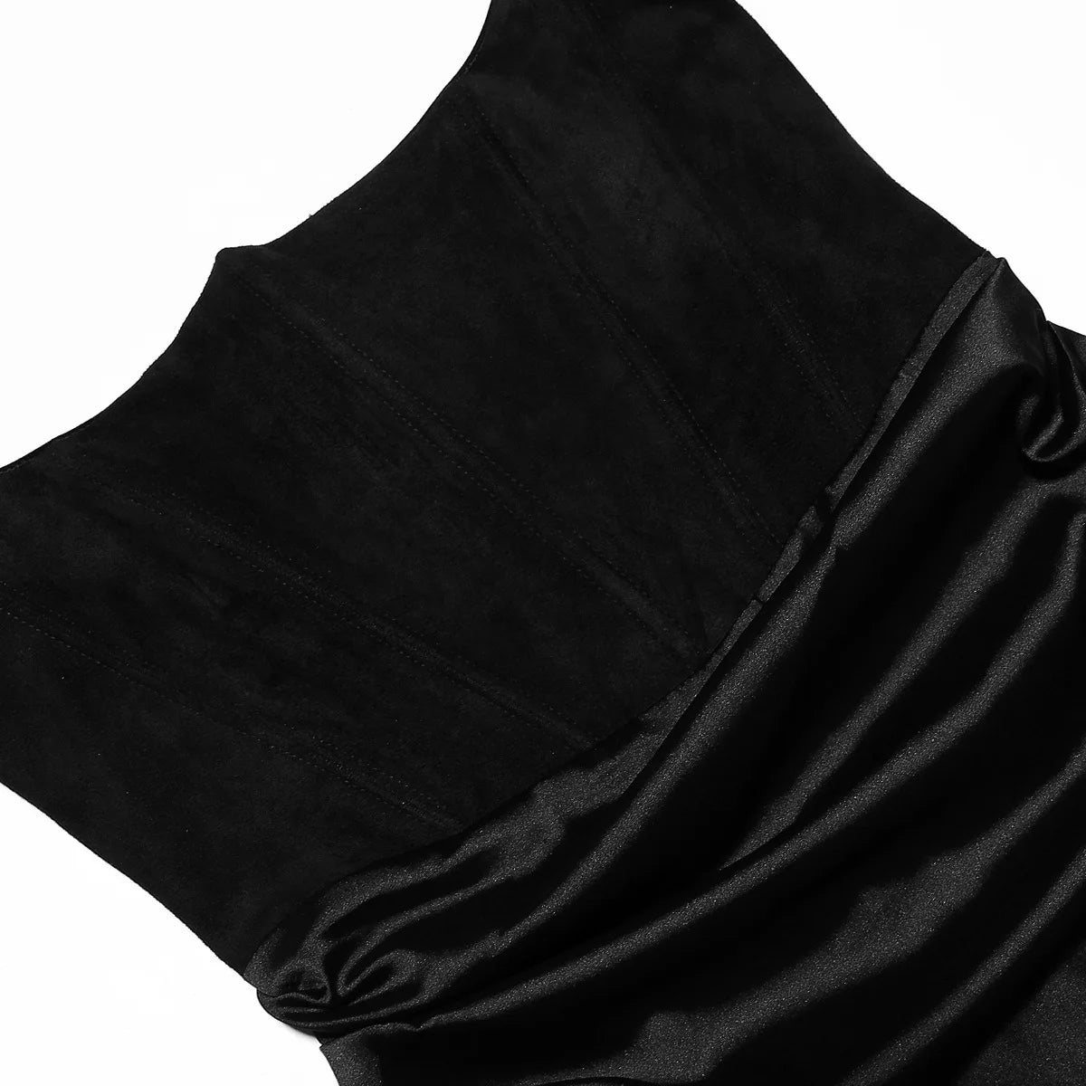 Mingmingxi Satin Maxi Formal Occasion Dress 2024 New Arrivals Black Strapless Dress Velvet Wedding Guest Party Dresses Women