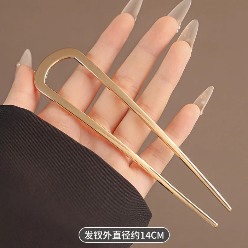 New Simple U Shaped Hairpin Metal Hair Sticks U French Hair Clips Pins Fashionable Hair Jewelry Accessories for Women Wholesale