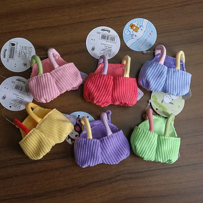 New Hot V1 V2 Labubu Hellokitty Kuromi Clothes Pendant Have A Seat Labubu Clothes Change Cotton Doll Fashion Outfit Accessories