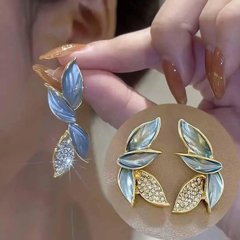 925 Silver Needle Vintage Green Crystal Butterfly Drop Earrings For Women Jewelry 2025 Trending Luxury Zircon Women's Earrings