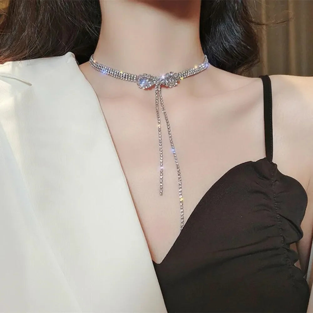 Luxurious Square Pink Zircon Pendant Necklace For Women Fashionable Personalized Daily Accessory Party Jewelry Birthday Gifts