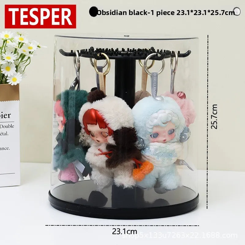 POP MART 360 ° Rotary Storage Box LABUBU Vinyl Blind Box Macaron Figure Box