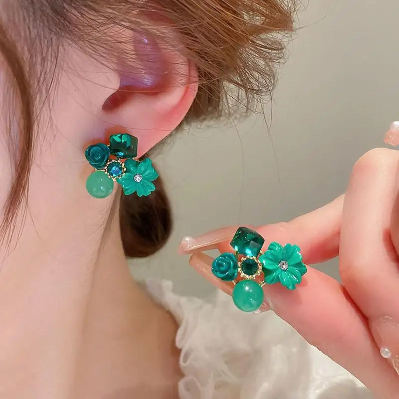 925 Silver Needle Korean Fashion Bow Crystal Drop Earrings For Women Jewelry 2025 Trending New Luxury Zircon Butterfly Earrings