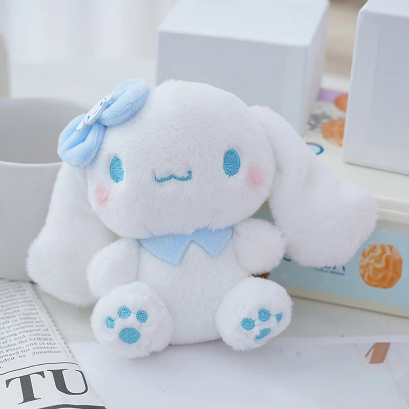 Kawali 14CM Sanrio Kuromi Hello Kitty My Melody Cinnamoroll Pillow Plush Toys Plushie Keychain Stuffed Doll Pendant For Kid Gift