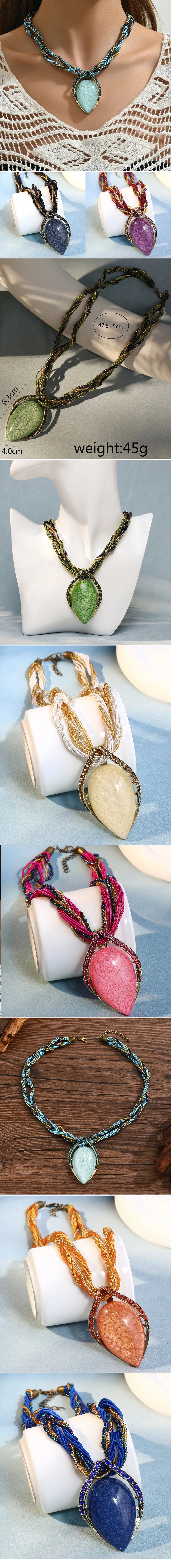 Fashion Bohemia Ethnic Handmade Necklace For Women Bijoux Multilayer Beads Chain Jewellery Women Choker Necklace Woman Gift