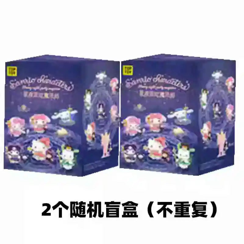 Anime Sanrio Character Starry Night Party Magician Series Blind Box My Melody Kuromi Hellokitty Piano Cute Toy Doll Gift