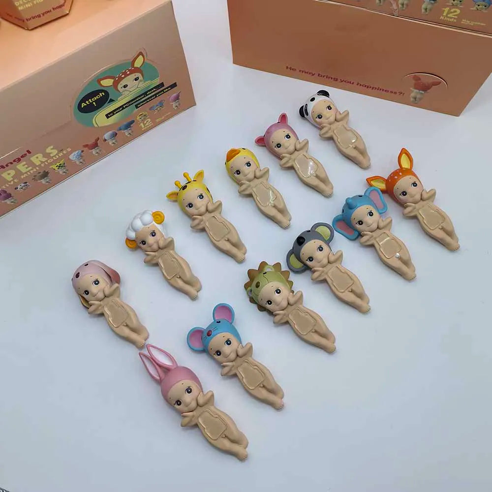 ホットな高品質ソニーエンジェルヒッパーミニフィギュア動物シリーズブラインドボックスPVCおもちゃファンデスクトップ電話車の装飾人形ギフト