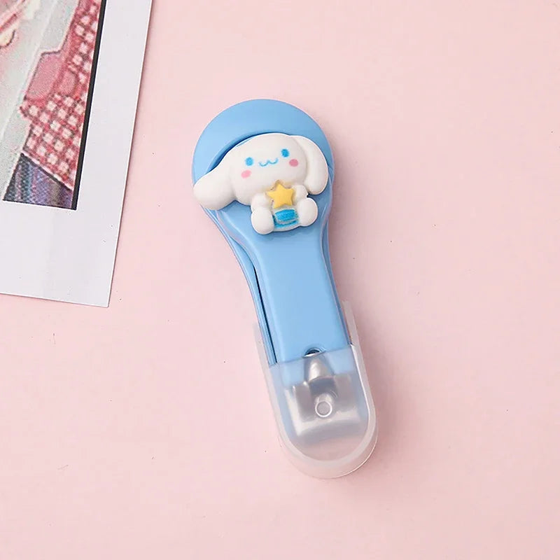 Cute Cartoon Nail Clippers Kawaii Cinnamoroll Hello Kitty Kuromi Melody Nail Clipper Folding Nail Clippers Nail Beauty Tools