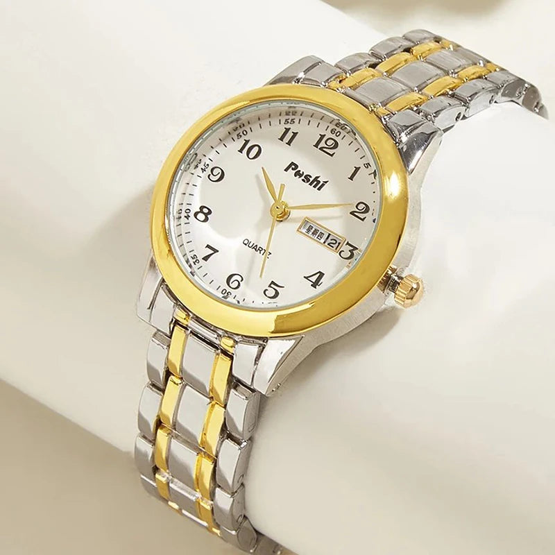 Luxury Women Watches Luminous Waterproof Fashion Ladies Quartz Watch Simple Scale Gold Plated Female Business Wristwatch Clock