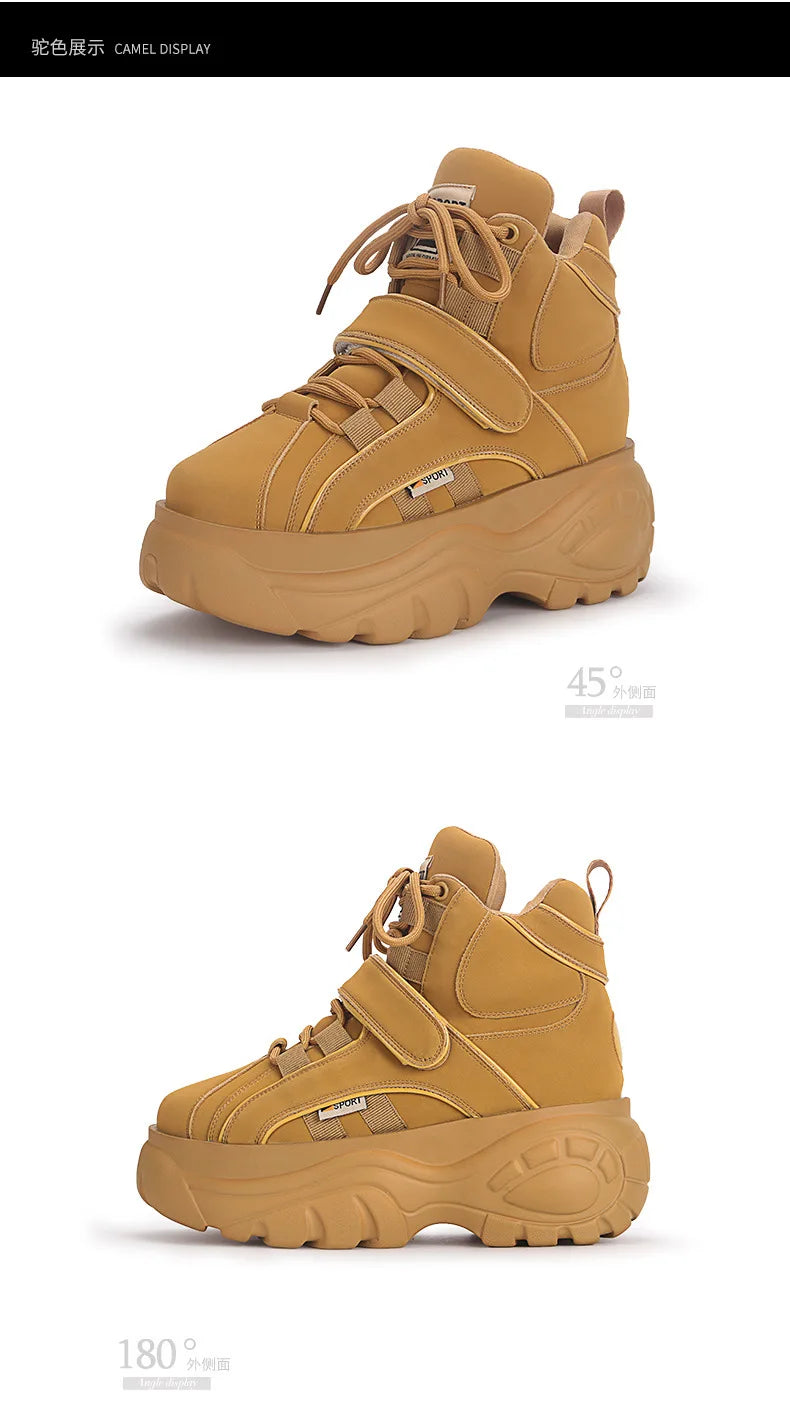 Sneakers Women Heel Platform New 2023 Pumps Sneakers Female Heels Wedges Chunky Shoes for Women Luxury High Quality Women Shoes