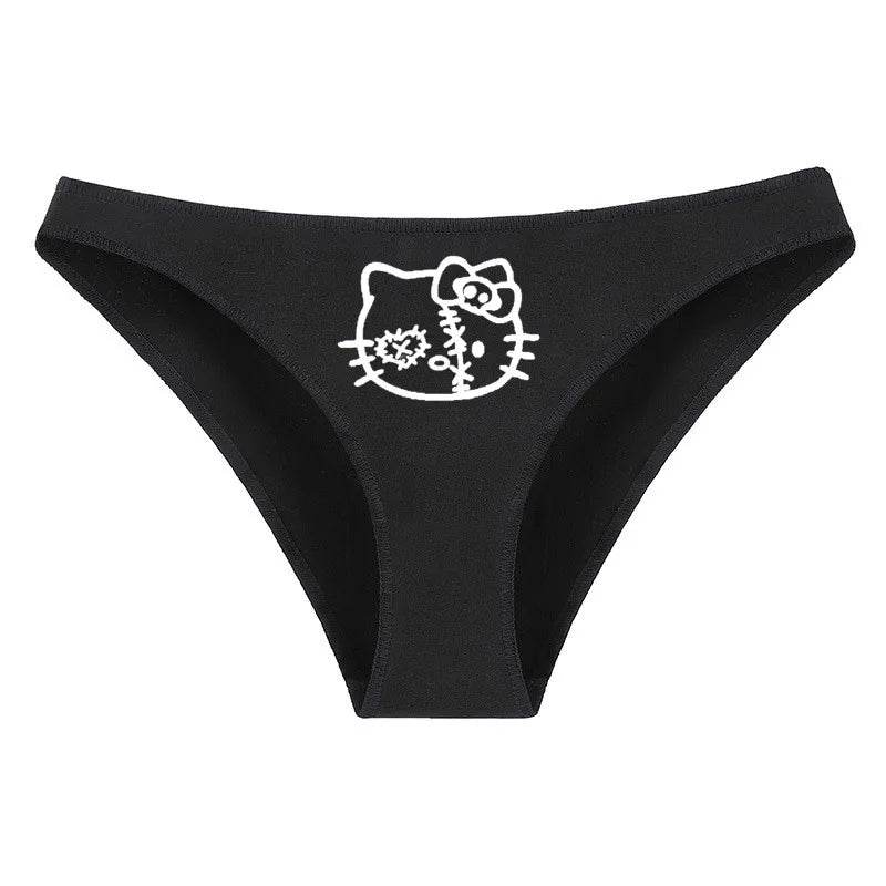 Hello Kitty Pure Cotton Triangle Pants Child Kawaii Pattern Underpants Kuromi Black White Daily Clothes Shorts Birthday Gift