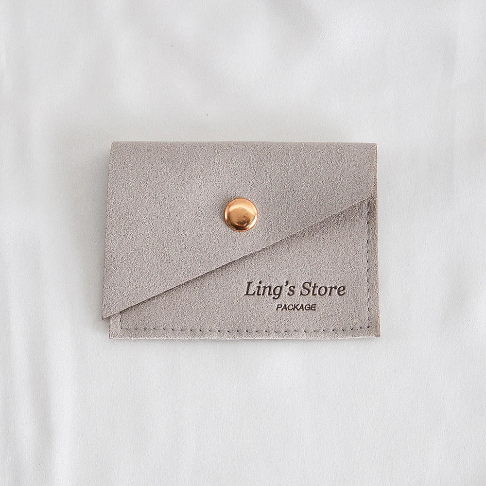 100Pcs Luxury Dark Green Microfiber Gold Snap Bag Envelope Button Purse Pouch For Ring Earrings Headset Coin Soap Gift Organizer