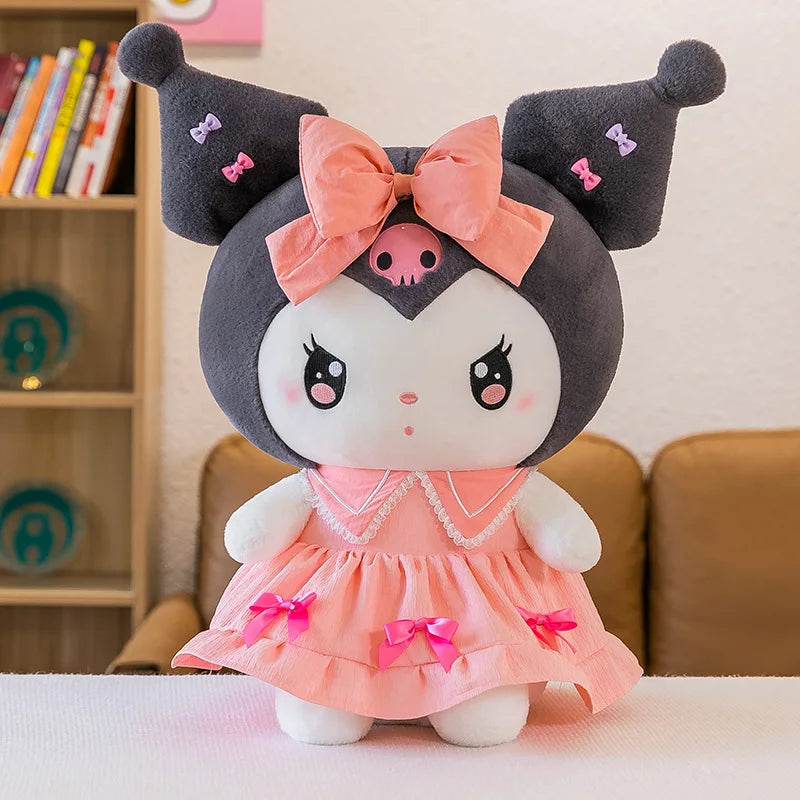 50/60/80cm Big Size Sanrio Kuromi My Melody Cartoon Anime Plush Stuffed Doll Cute Room Plushies Bolster Children's Holiday Gifts