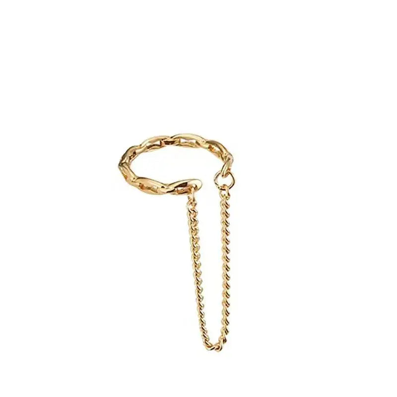 1Pc 2024 Fashion Minilist Fake Piercing Earcuff Earrings Chain Tassel Line for Woman No Piercing Ear Cuff Women Ear Jewelry