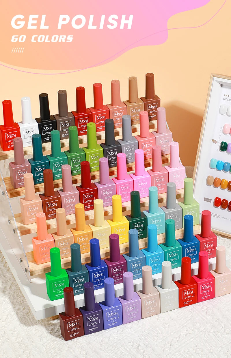 Mxsi 15ml ジェルネイルポリッシュ ネオンブラウン ロイヤルブルー レッドグリーン パスタルヌード ネイルアートワニス ジェルラッカー トップコート UVジェルネイル 未セット