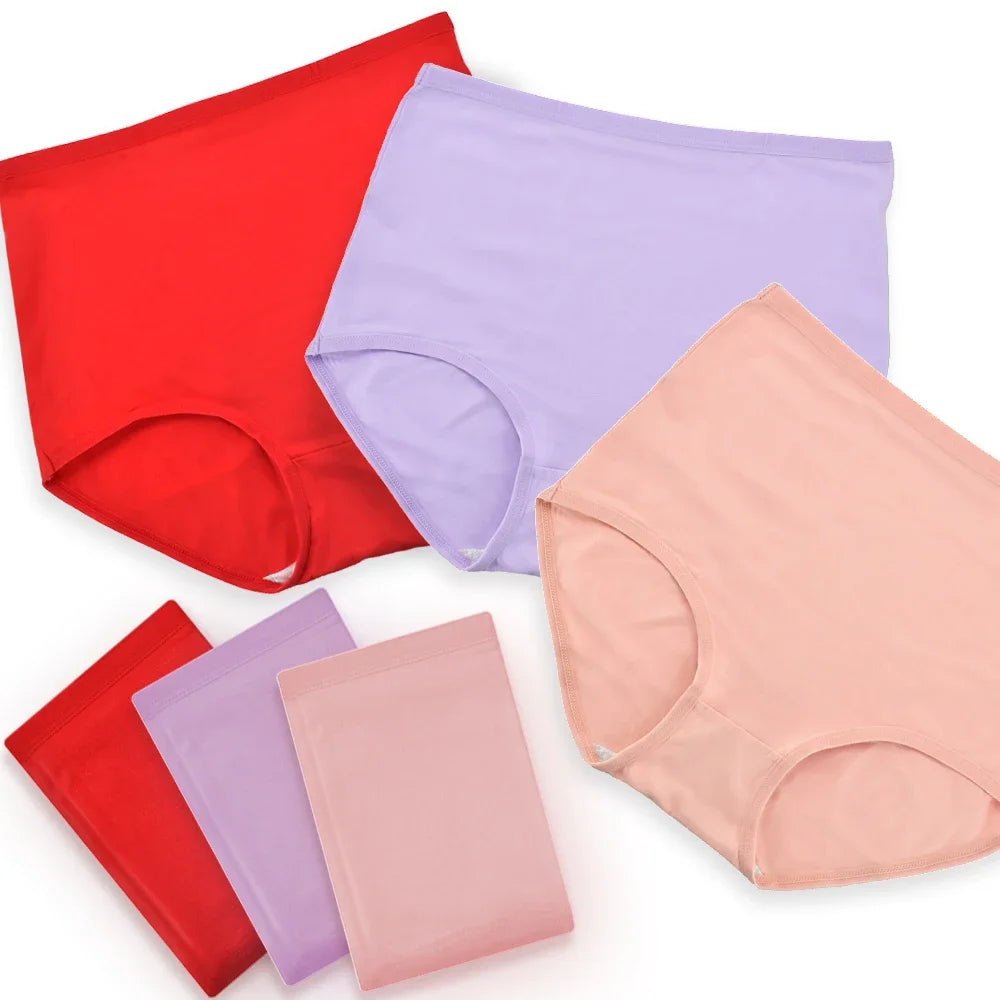 Women Cotton High Waist Panties Soft Breathable Briefs Oversize Underwear Plus Size Lingerie Seamless Ladies Panty Underpants
