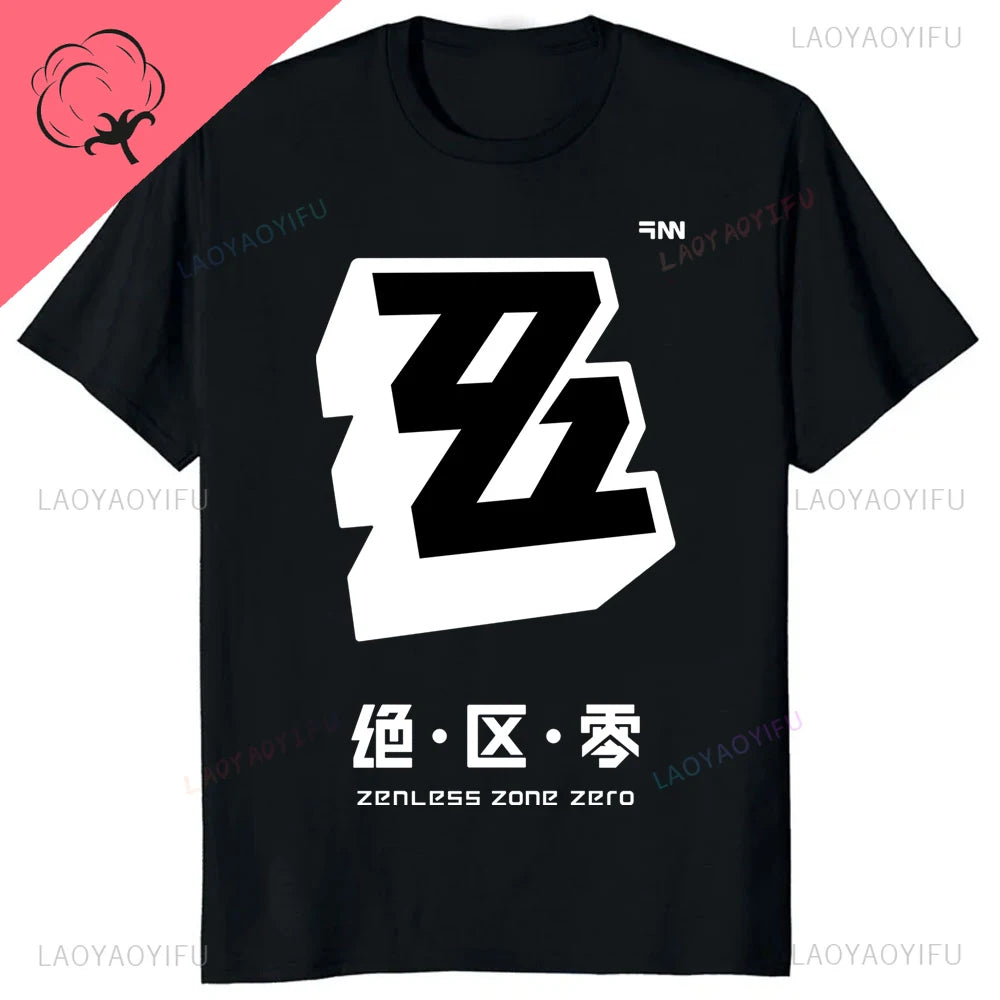 Kawaii Zenless Zone Zero T-Shirt ACG ARPG Game Fans Cosplay Graphic T Shirt Cotton Casual Fashion Streetwear Man Women Tshirt