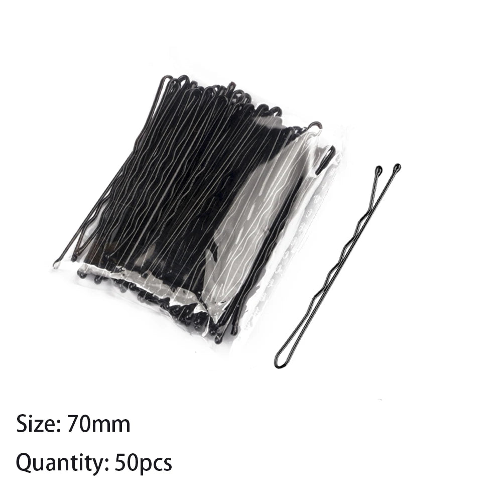 50pcs 50/60/70mm Hair Pin And Clips U Shape For Headpiece Women Girls Hairpins Accessories Bride Wedding Head Jewelry Decoration