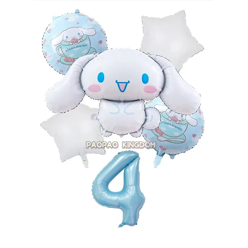 Cinnamoroll Kuromi My Melody Anime Kawaii Balloon Baby Shower Party Decoration Metallic Birthday Arrangement Helium Balloons