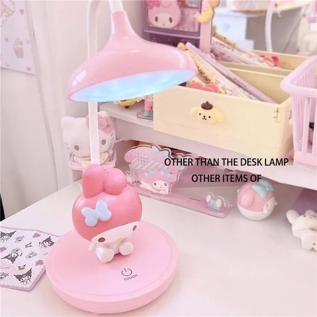 Kawaii Sanrio Cinnamoroll My Melody Hello Kitty Cartoon LED Desktop Bedside Desk Lamp Night Light Ornaments Daily Necessities