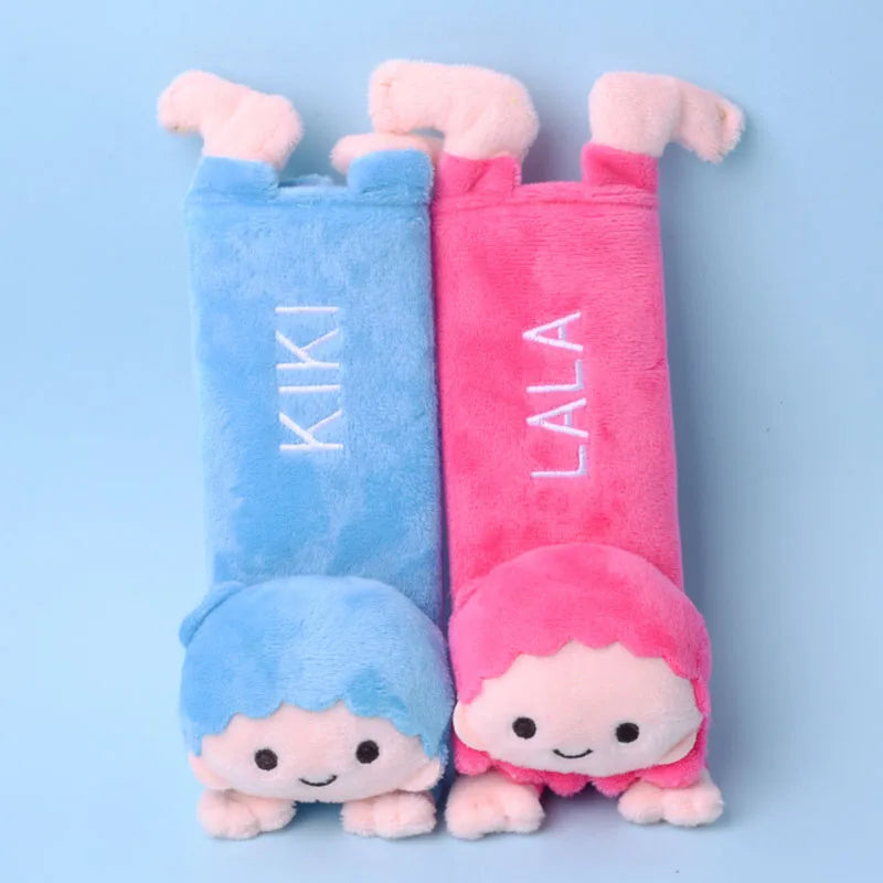 21cm Sanrio Hellokitty Melody Car Seat Belt Cover Soft Cute Cinnamoroll Kuromi Car Shoulder Interior Decoration Charm Gift