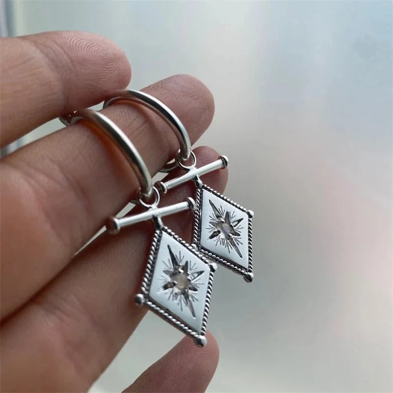 New Fashionable Greek Mythology Square-shaped Silver Color Necklaces Pendant Creative Design Women Jewelry