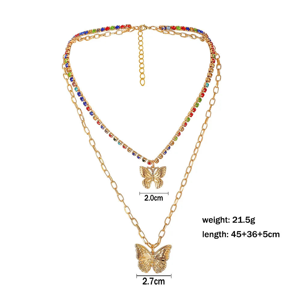 Luxurious Square Pink Zircon Pendant Necklace For Women Fashionable Personalized Daily Accessory Party Jewelry Birthday Gifts