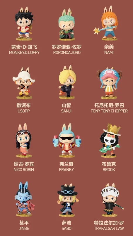 POP MART LABUBU THE MONSTERS x One Piece Series Blind Box Toys Mystery Box Mistery Action Figure Surprise Model Birthday Gift