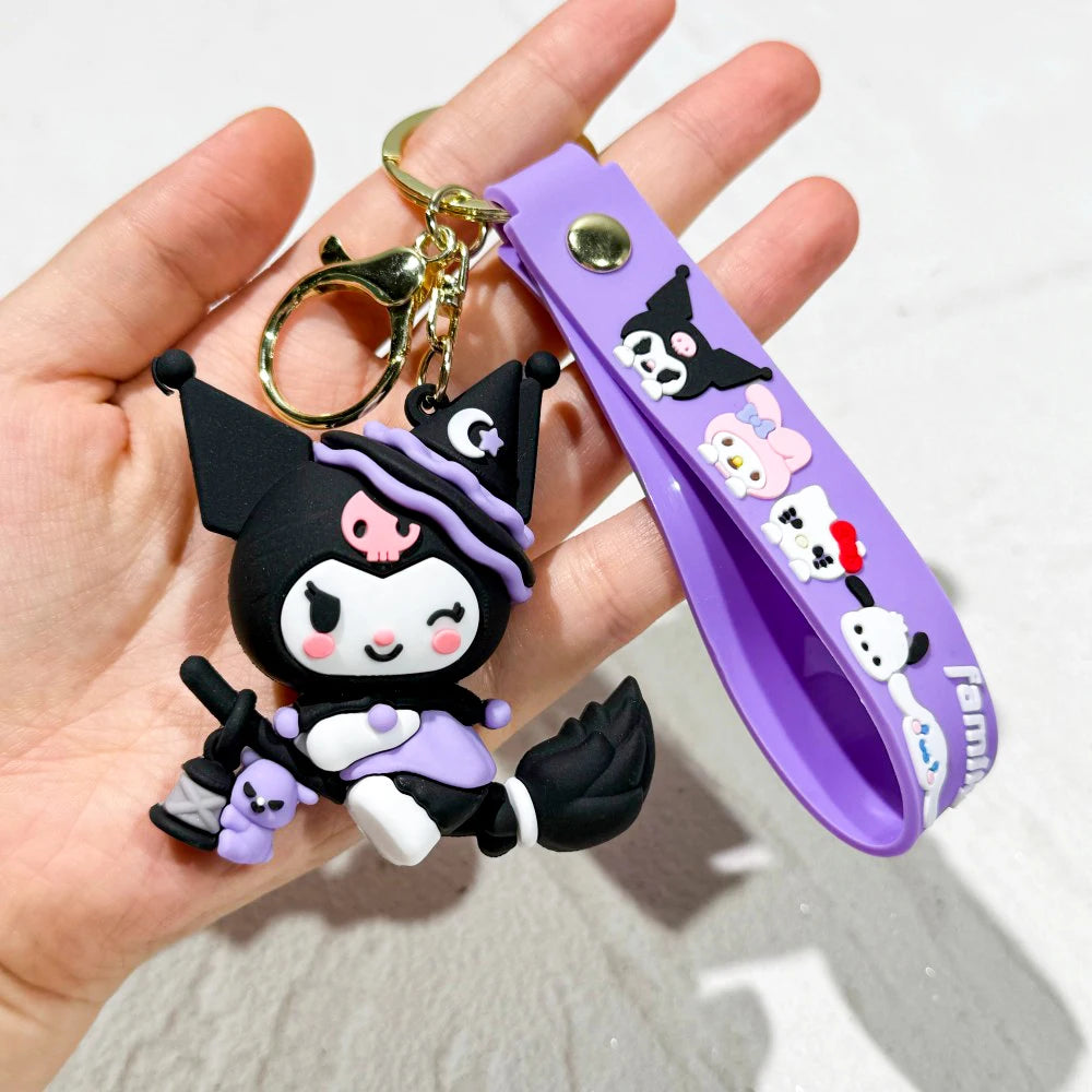 Sanrio Hello Kitty Keychain Cute Cartoon Melody Kuromi Doll Decoration Keyring Jewelry Girl&Child Gifts Toy Christmas gift idea
