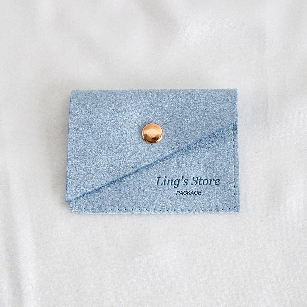 100Pcs Luxury Dark Green Microfiber Gold Snap Bag Envelope Button Purse Pouch For Ring Earrings Headset Coin Soap Gift Organizer