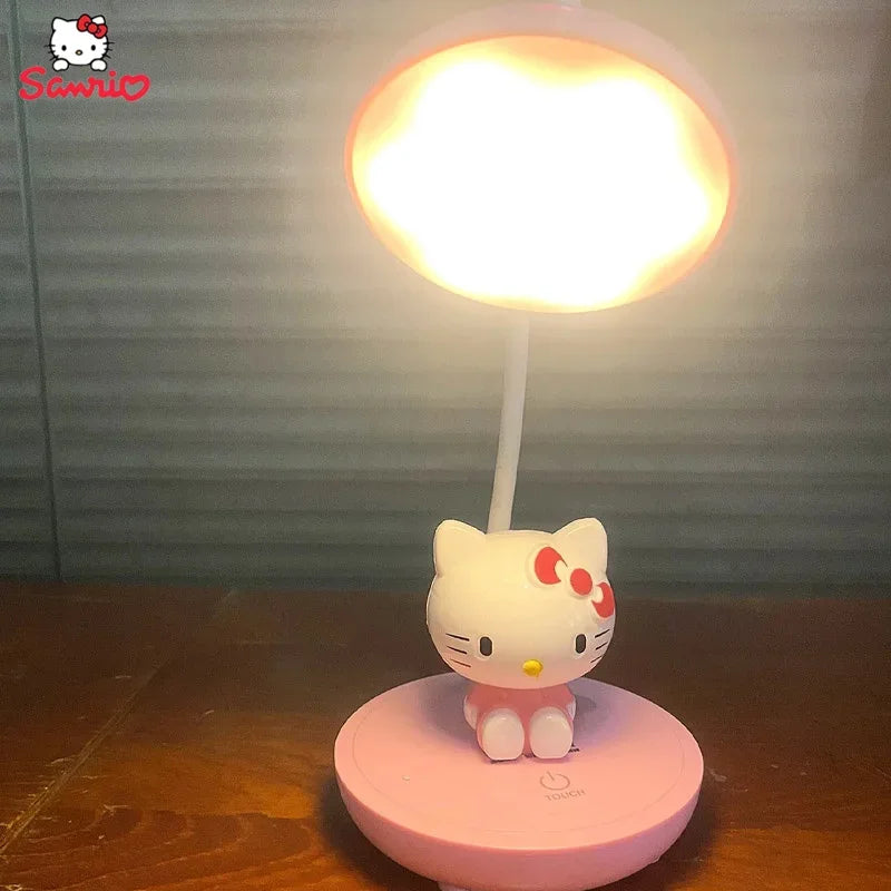 Kawaii Sanrio Cinnamoroll My Melody Hello Kitty Cartoon LED Desktop Bedside Desk Lamp Night Light Ornaments Daily Necessities