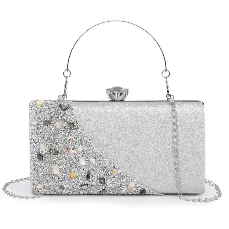 Luxury High Design Women Evening Bag Brand Party Banquet Glitter Bag For Ladies Wedding Clutch Handbag Shoulder Bag Chain Bolsas