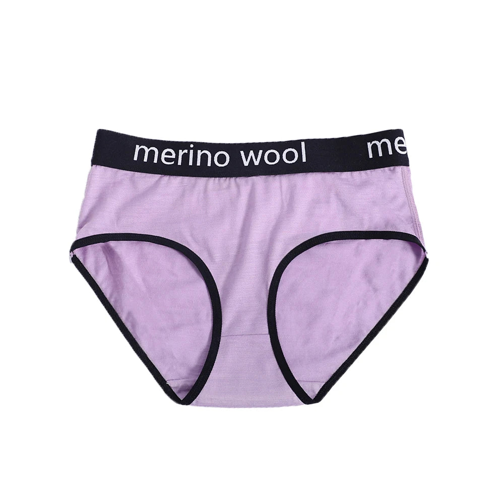 Women's 100% Merino Wool Bikini Brief Merino Underwear Lightweight Briefs Women Sports Active Panties Soft Breathable Anti-Odor