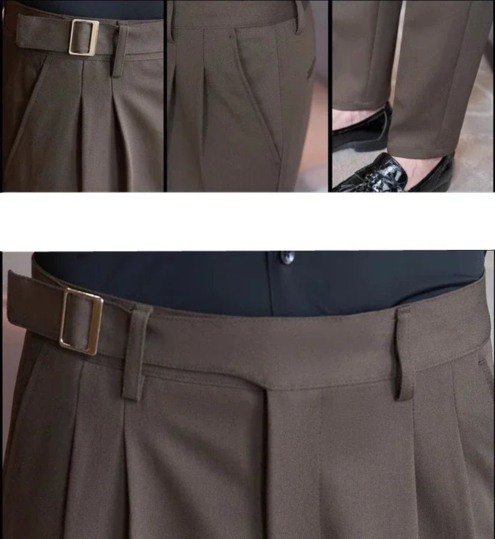 Men's Suit Pants, Fashion Slim Dress Trousers ,White Black Blue Green Pantalones Hombre Fall/Winter Male Pant, 2025 New