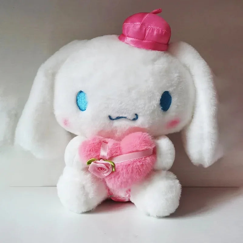 24CM Sanrio Anime Toys Kawaii Kuromi Mymelody Colorful Plush Love Series Stuffed Toy Plush Appease Doll Birthday Valentine Gift