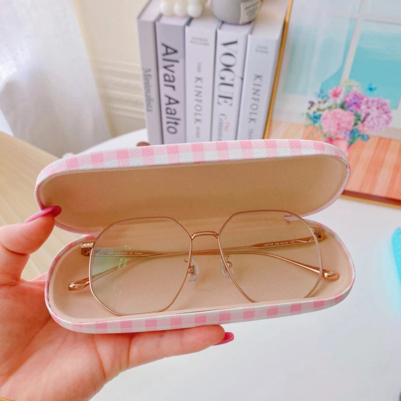 Cartoon Stitch Hello Kitty Glasses Case Children Students Anti Drop Glasses Storage Box Princess Series Pattern Protective Case