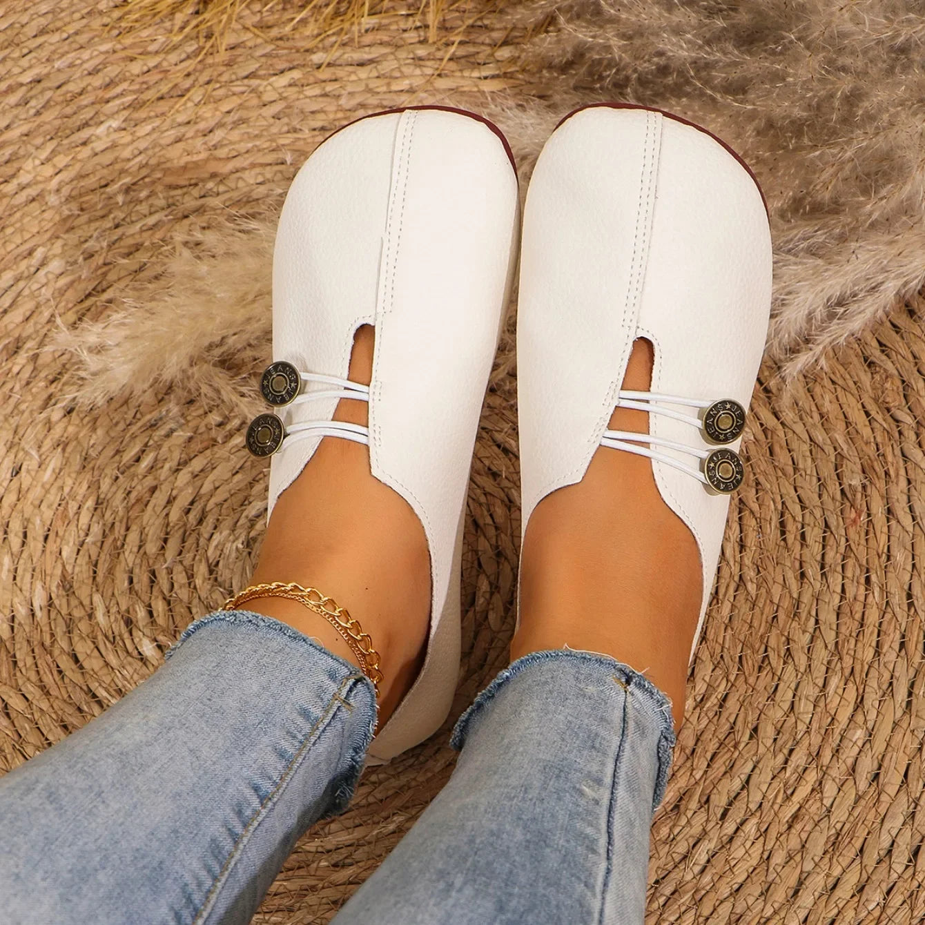 Women Flats Shoes 2025 New Spring Autumn Casual Comfortable Boat Shoes Loafers Round Toe Ballet Outdoor Soft Bottom Flat Shoes