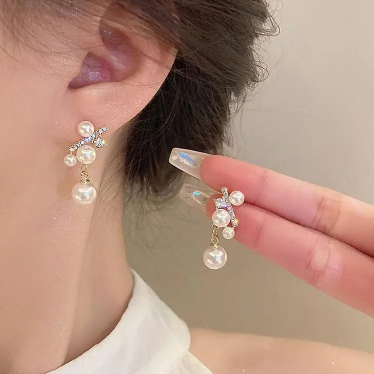 925 Silver Needle Blue Purple Butterfly Long Tassel Earrings For Women Jewelry 2025 Trending New Korean Crystal Drop Earrings