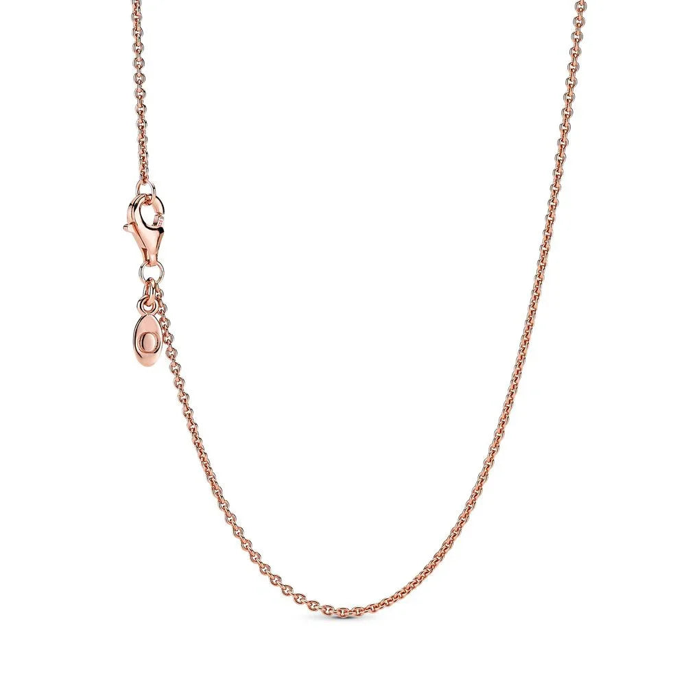 925 sterling silver women's jewelry rose gold necklace can be designed with original charm pendant necklace DlY jewelry gift