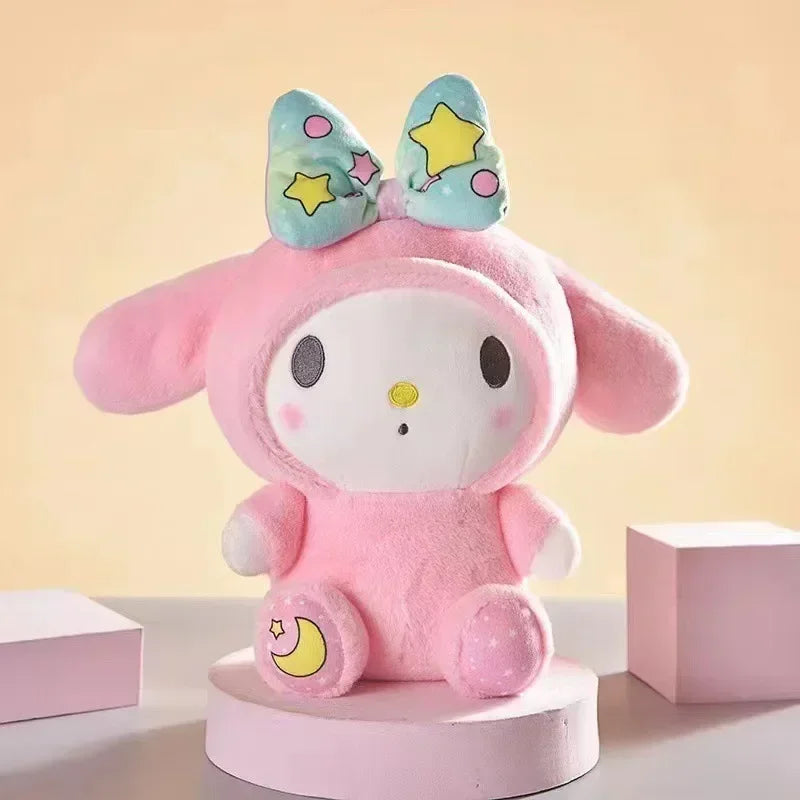 Kawaii Anime Sanrioed Hello Kitty Kuromi Cinnamoroll Plush Dolls Room Ornaments Pillow Toy Girl Children Birthday Valentine Gift