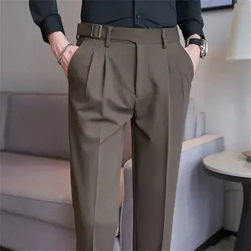 Men's Suit Pants, Fashion Slim Dress Trousers ,White Black Blue Green Pantalones Hombre Fall/Winter Male Pant, 2025 New