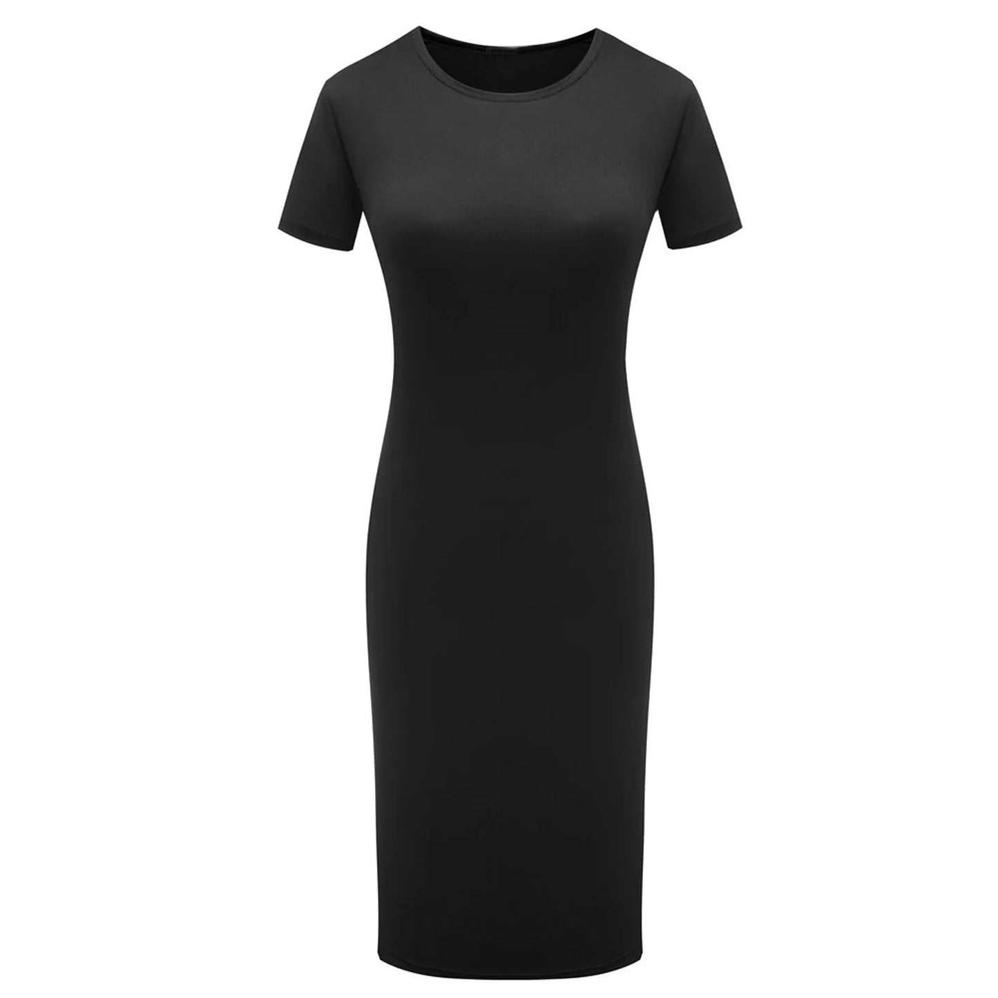 Summer Dress High Stretch Tank Robe Solid Short Sleeve Casual Slim Long Pencil Dress Women Sexy Maxi Dress Elegant Thin Vestido