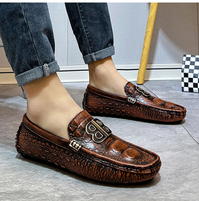Loafers Men Men's Moccasins Slip-ons Casual Leather Luxury Shoes Designer Fashion Mocassin Homme Mocasines Hombre Autumn Loafer