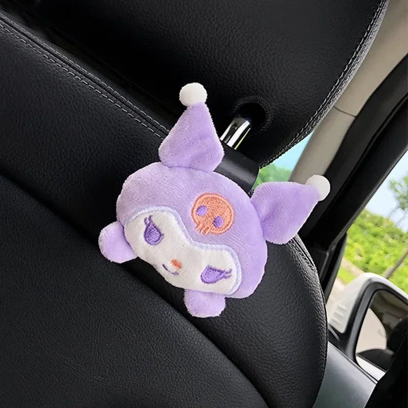 Sanrio Anime Figure Peripherals Car Hook Hanbag Storage Organizer Interior Decoration Cute Kuromi My Melody Car Seat Hook Gifts