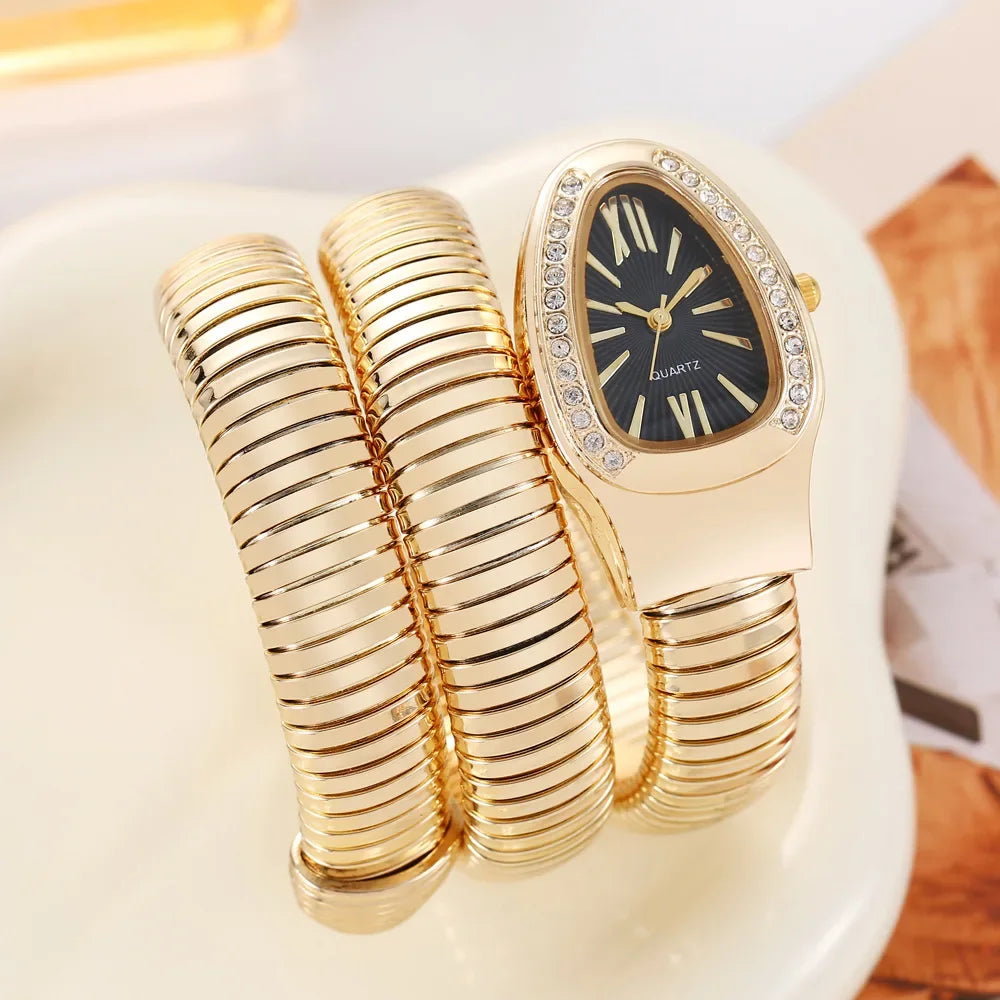 1PC Women Luxury Quartz Watch High-quality Fashion Gold Ladies Wristwatch Only Watch