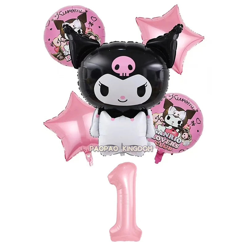 Cinnamoroll Kuromi My Melody Anime Kawaii Balloon Baby Shower Party Decoration Metallic Birthday Arrangement Helium Balloons
