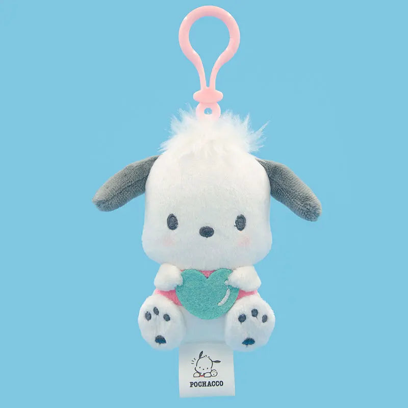 Sanrio Hello Kitty Plush Small Charms My Melody Plushies Kuromi Bag Charm Cinnamoroll Pendant Pompom Purin Doll Pachacco Kid Toy